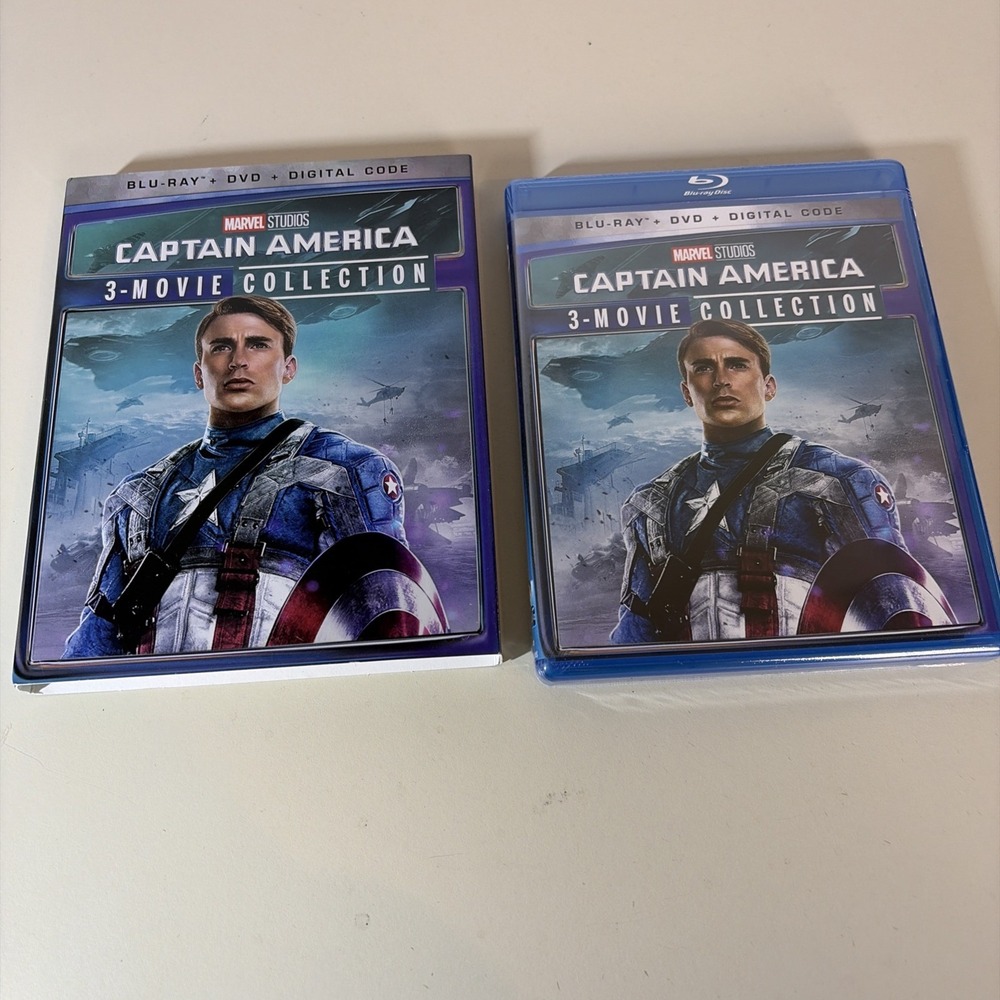 Marvel Captain America 3-Movie Collection Blu-ray DVD Digital Code New Sealed